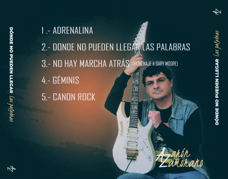 Contraportada del disco: DONDE NO PUEDEN LLEGAR LAS PALABRAS