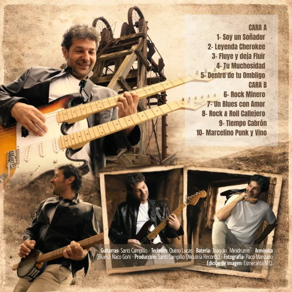 Contraportada del disco Rock Minero